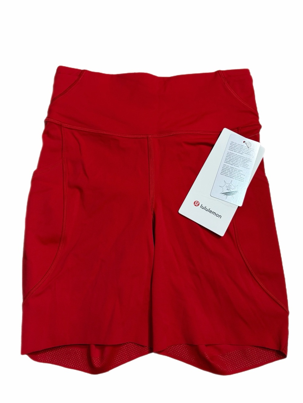 NWT Lululemon Fast and Free High-Rise Short 6" *Pockets (Oxford Red) Size 4